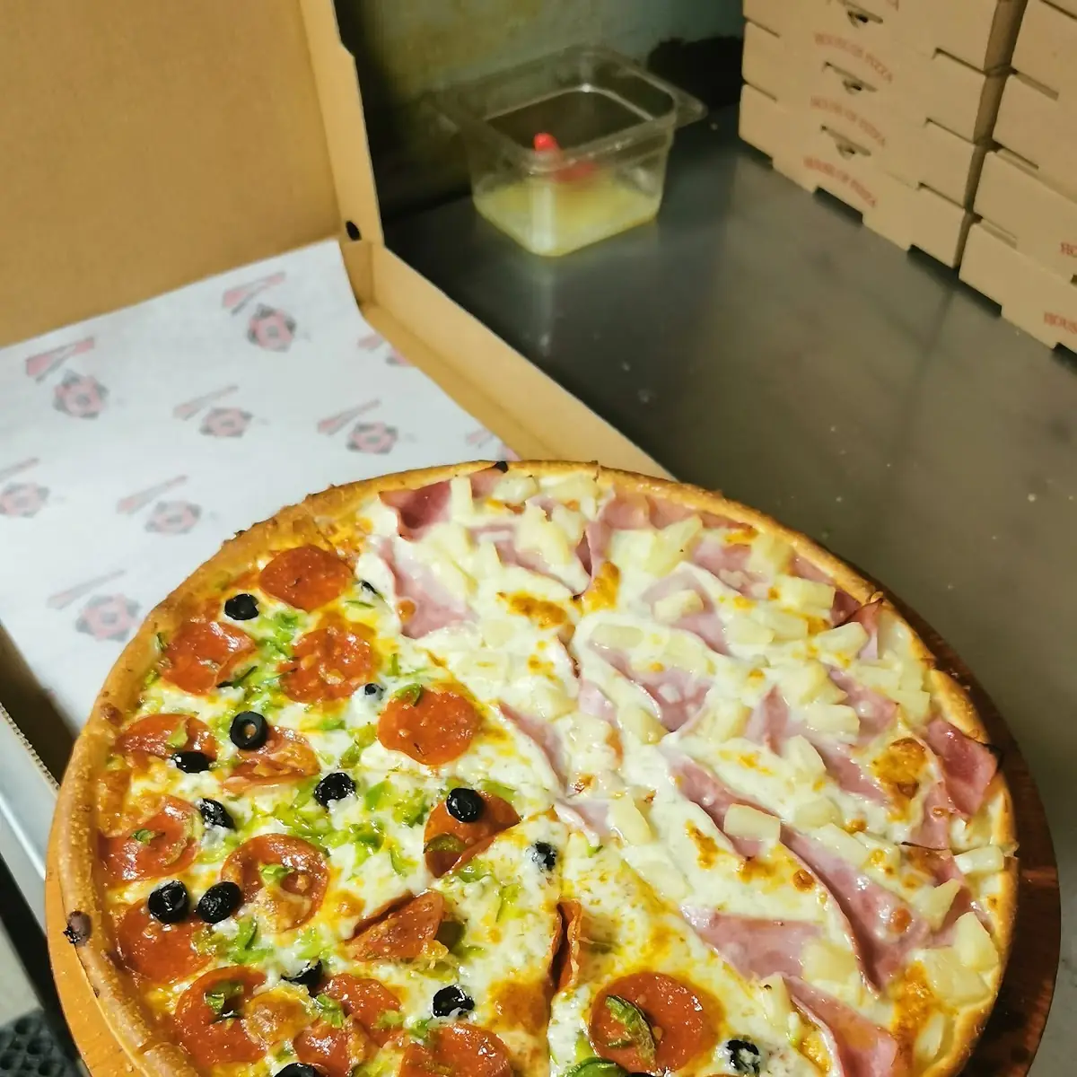Hawaiian Pizza Veggie Pizza Add Pepperoni