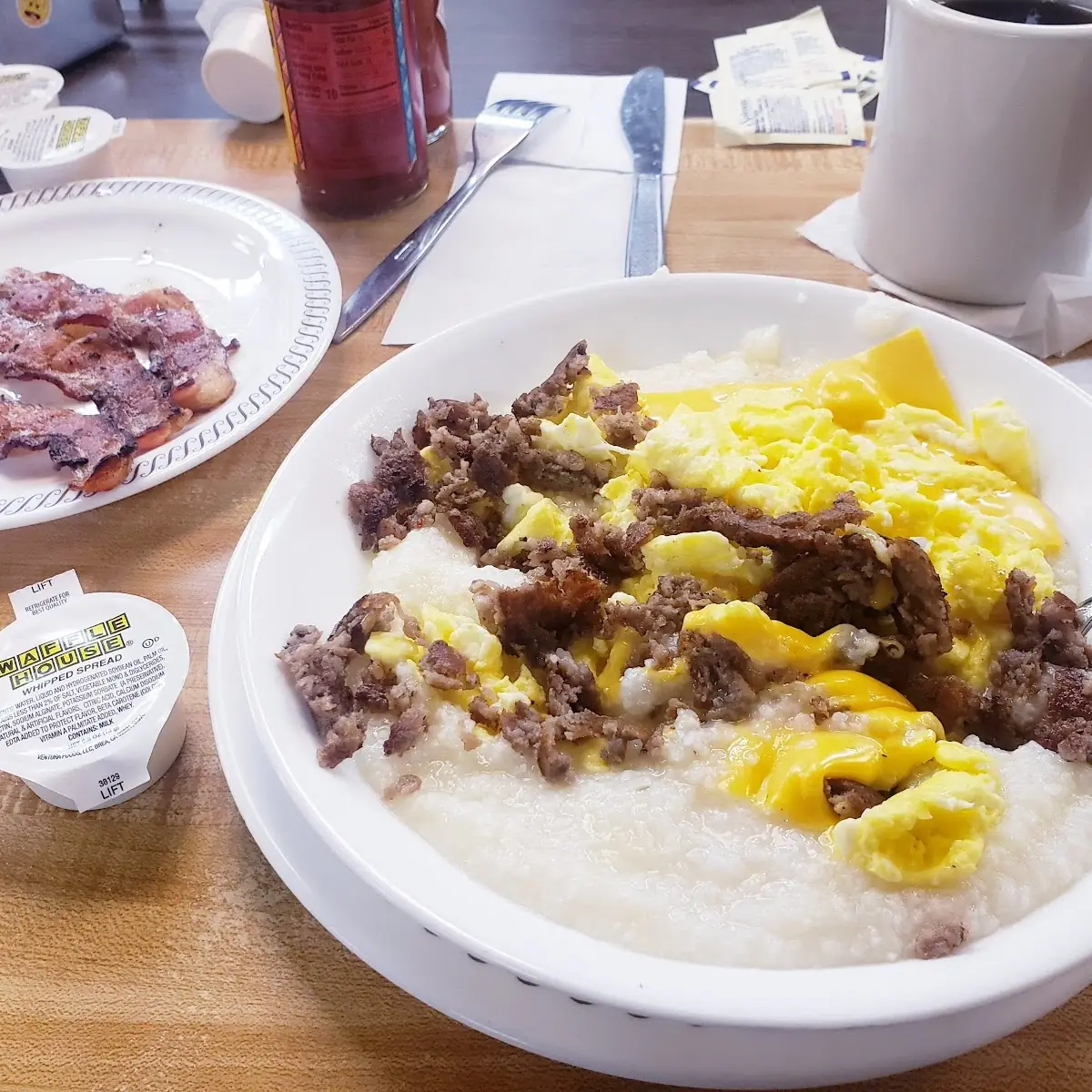 Sausage Egg and Cheese Grits