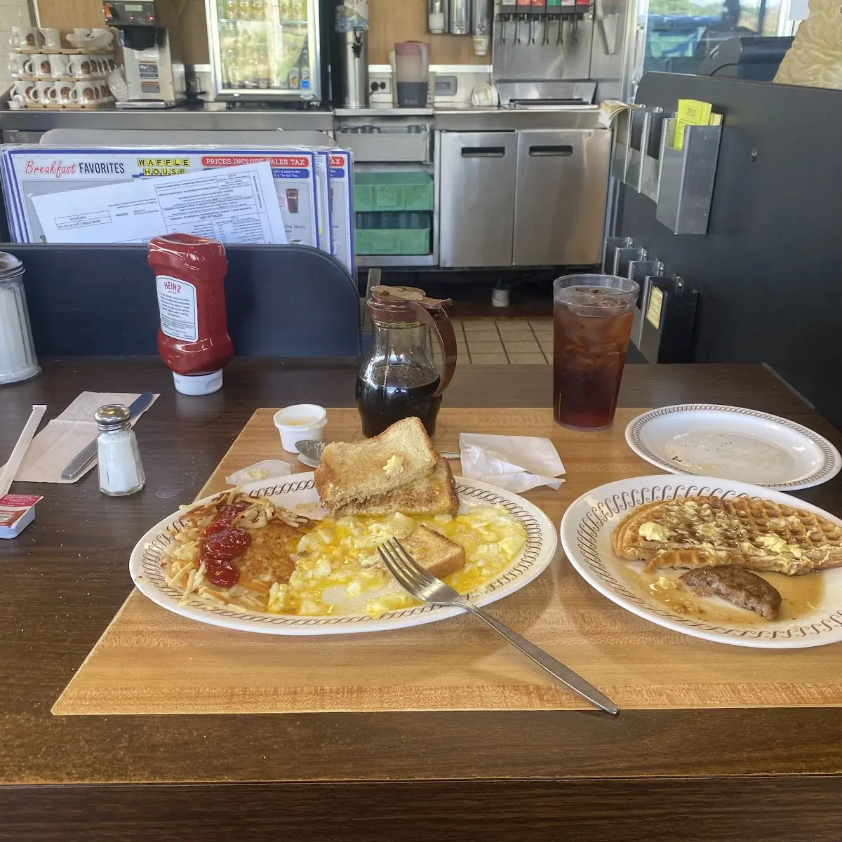 Waffles Eggs Hash Brown