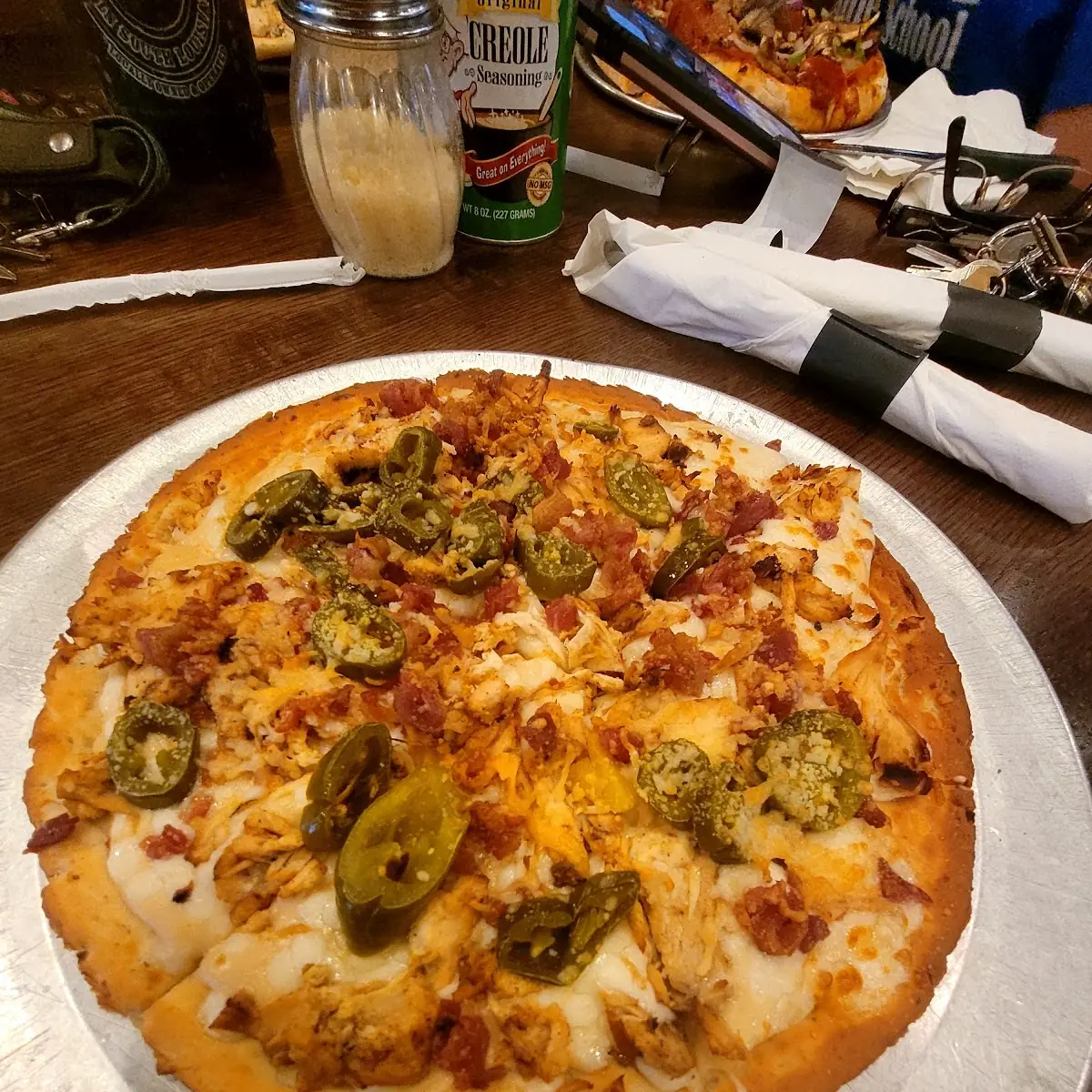 Cauliflower Crust Pizza with Bacon and Jalapeños