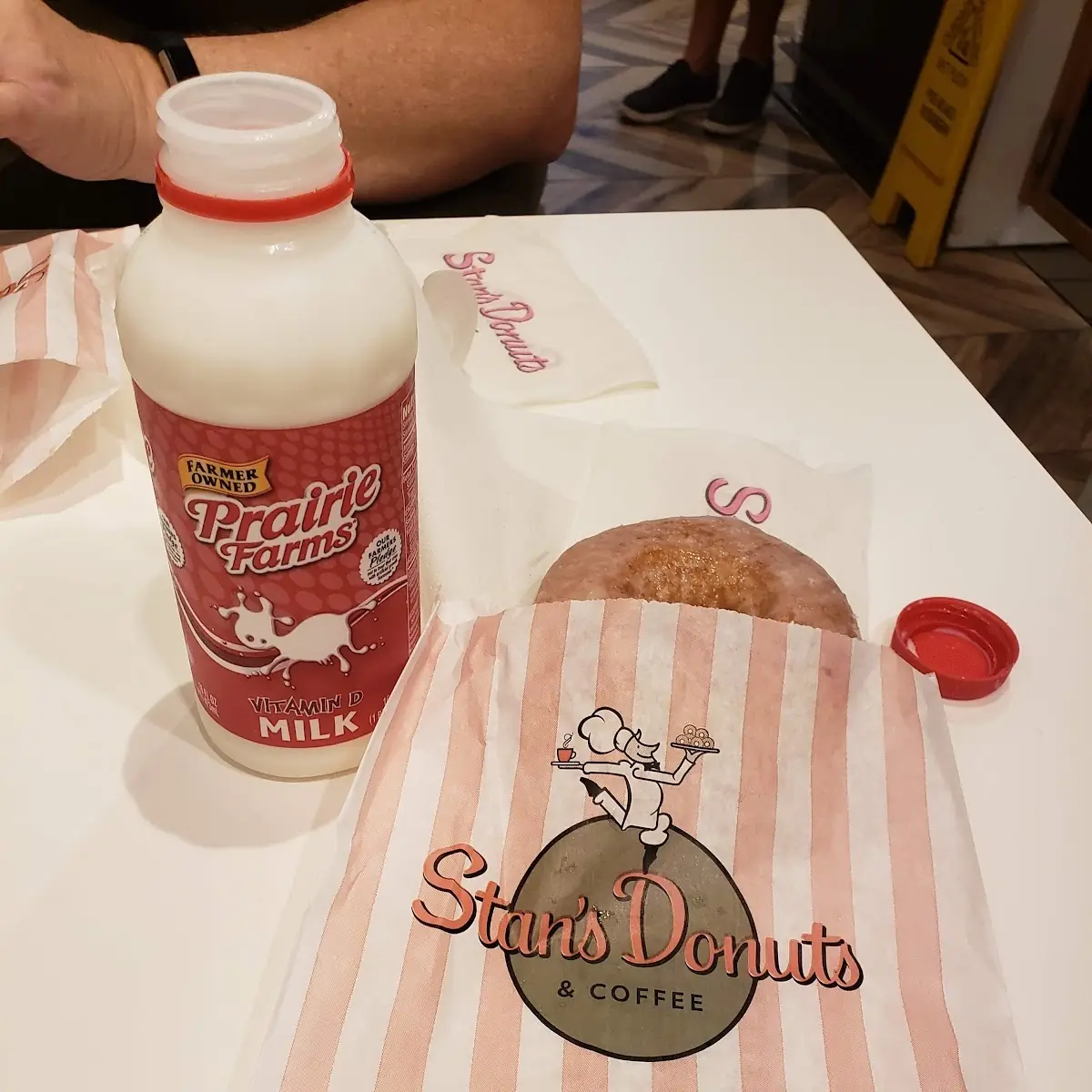 Glazed Donut & Cold Ice Milk