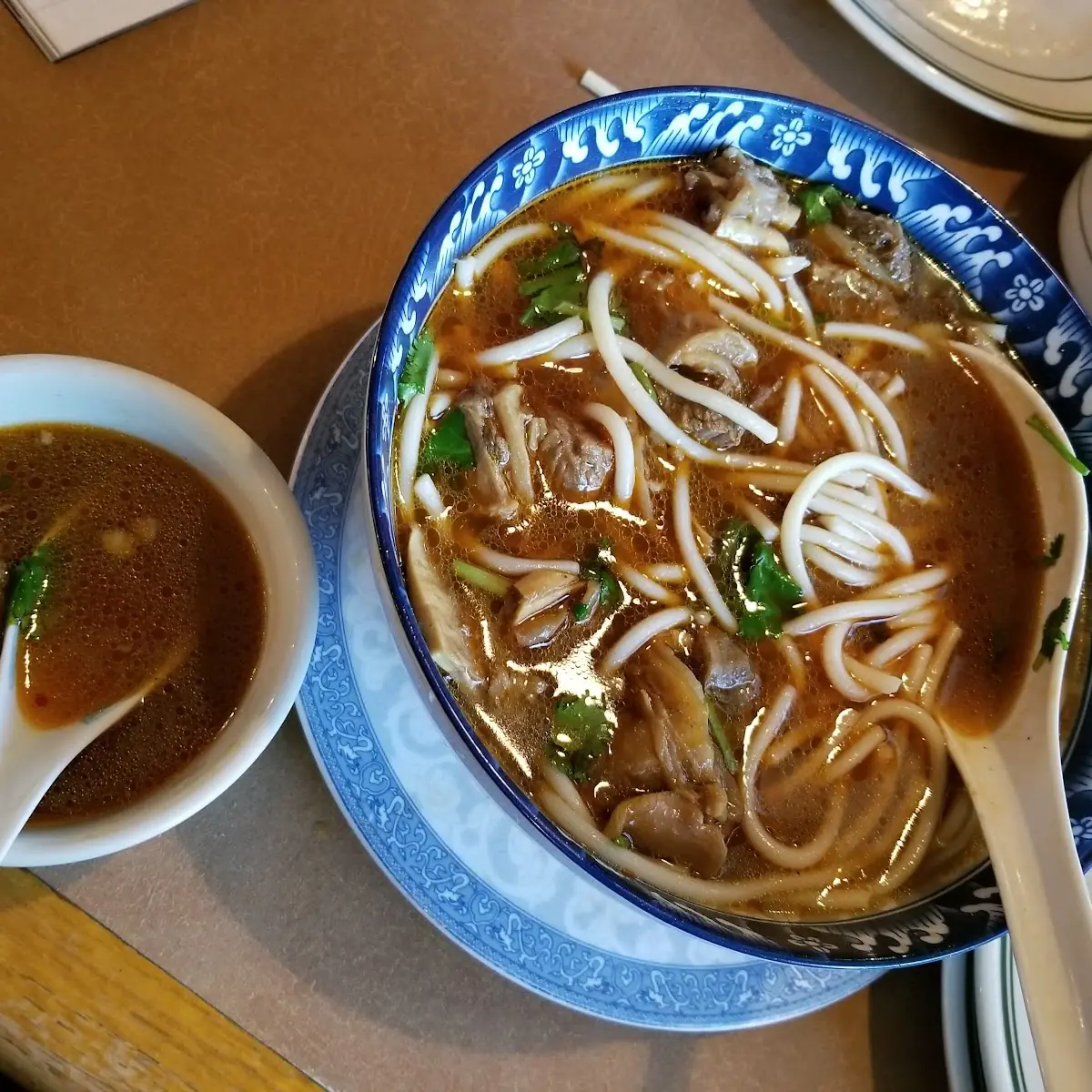 Spicy Beef and Rice Noodle Soup