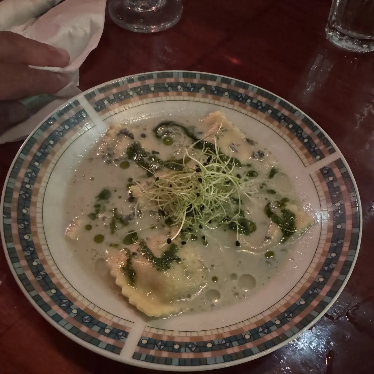 Pear Ravioli with Blue Cheese Sauce