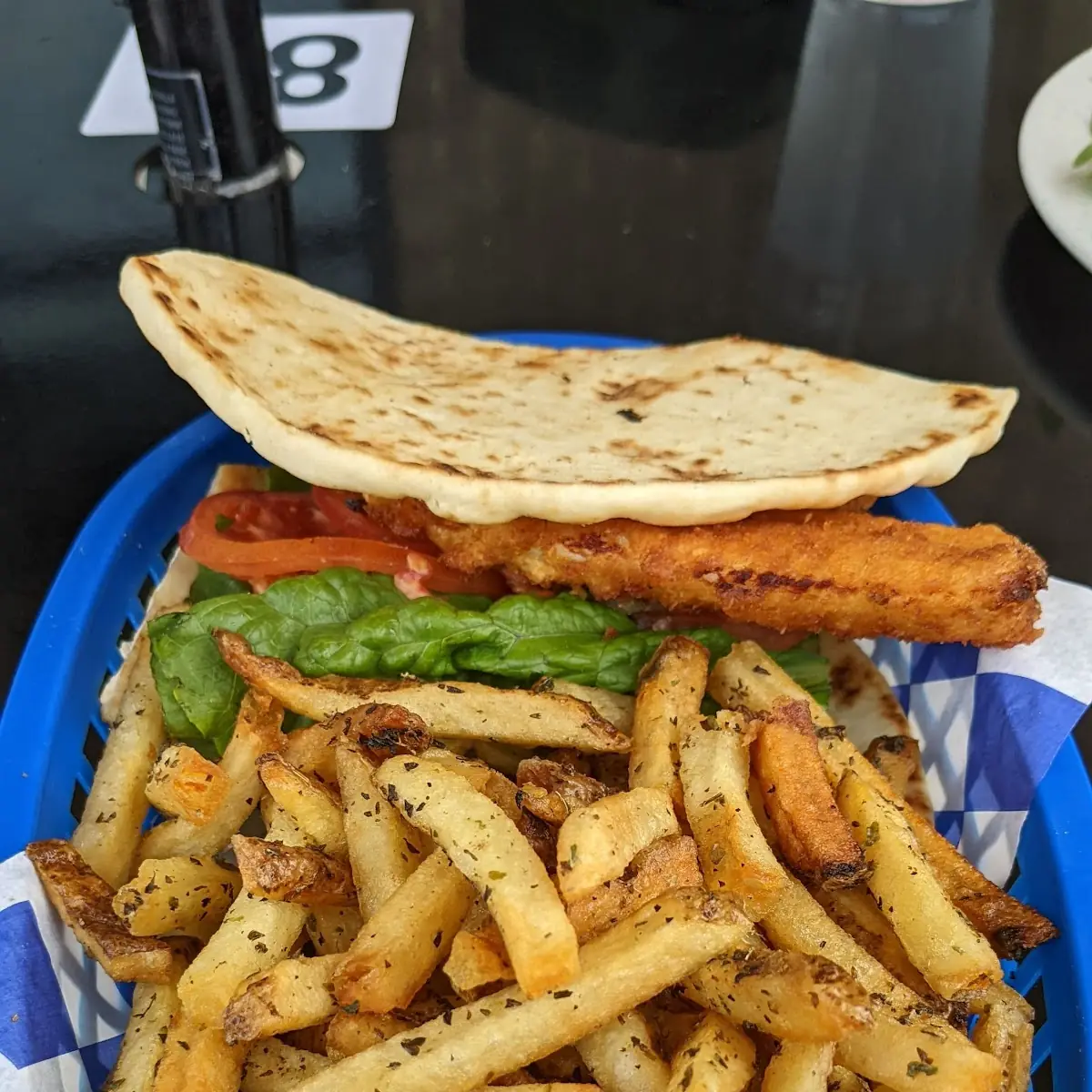 Flounder Pita Sandwich