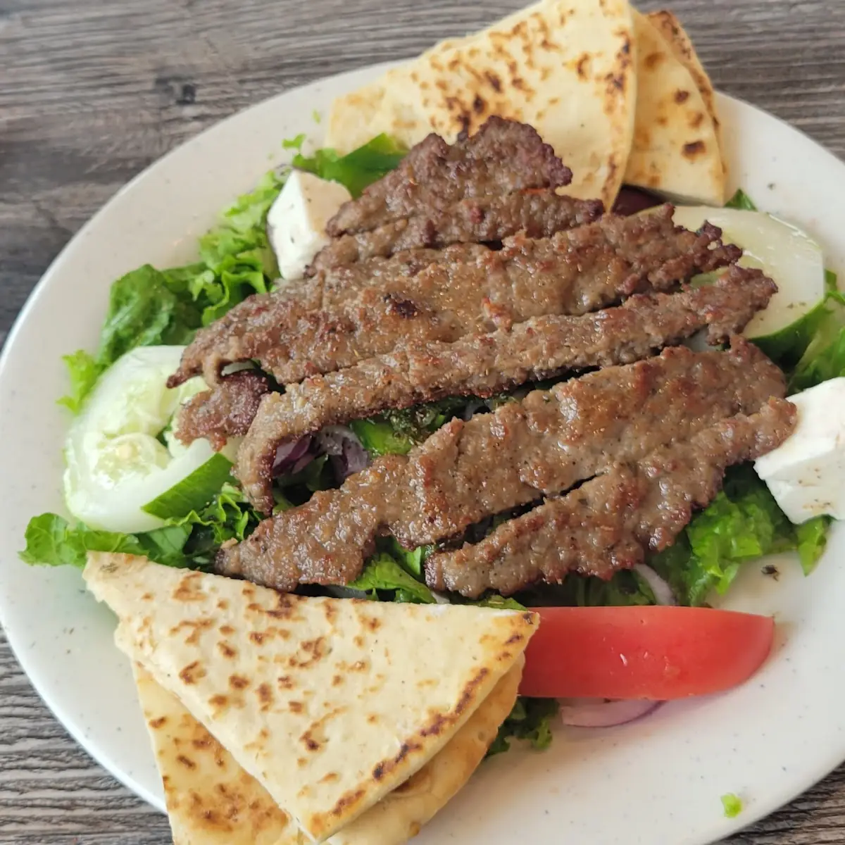 Greek Salad with Lamb
