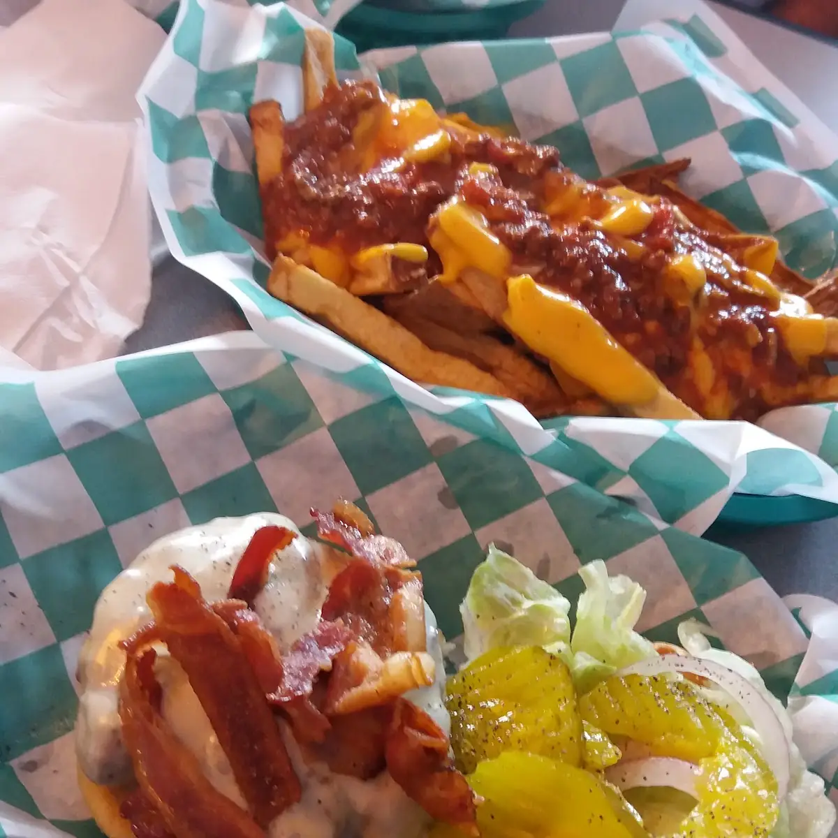 Bacon Cheeseburger with Chili Cheese Fries