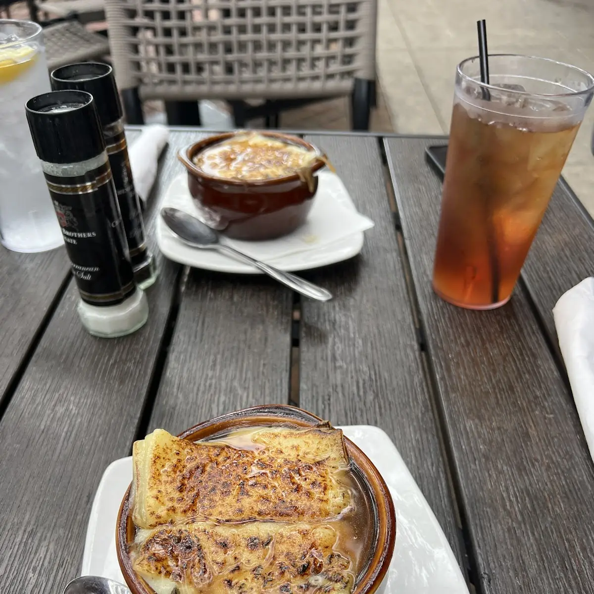 French Onion Soup with Cheese and Onion