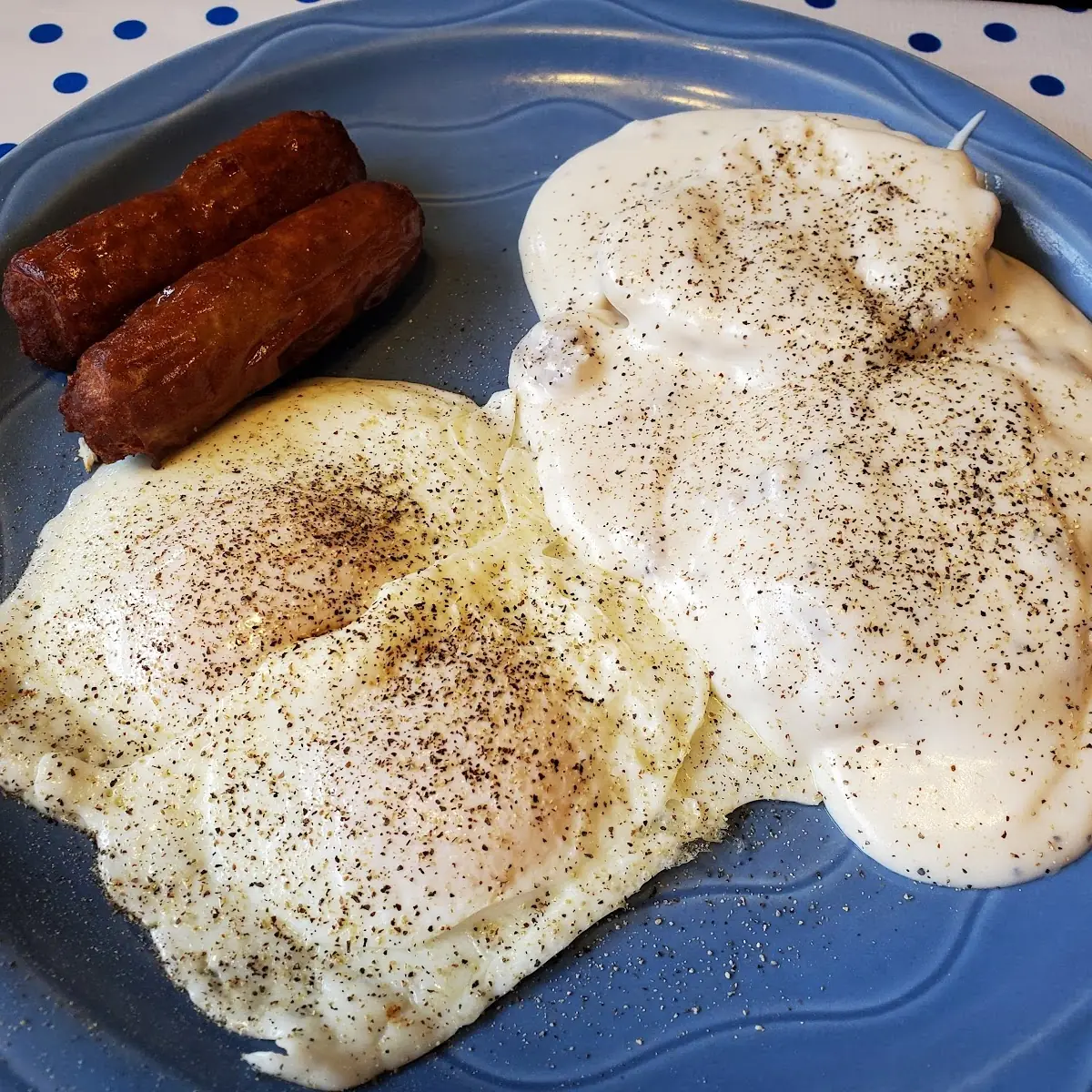 Eggs Sausage Links Biscuit Gravy