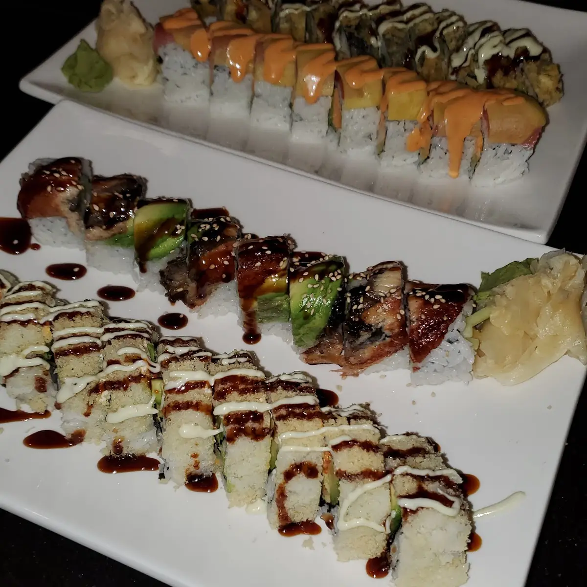 Spicy Tuna Roll Godzilla Roll Dragon Roll