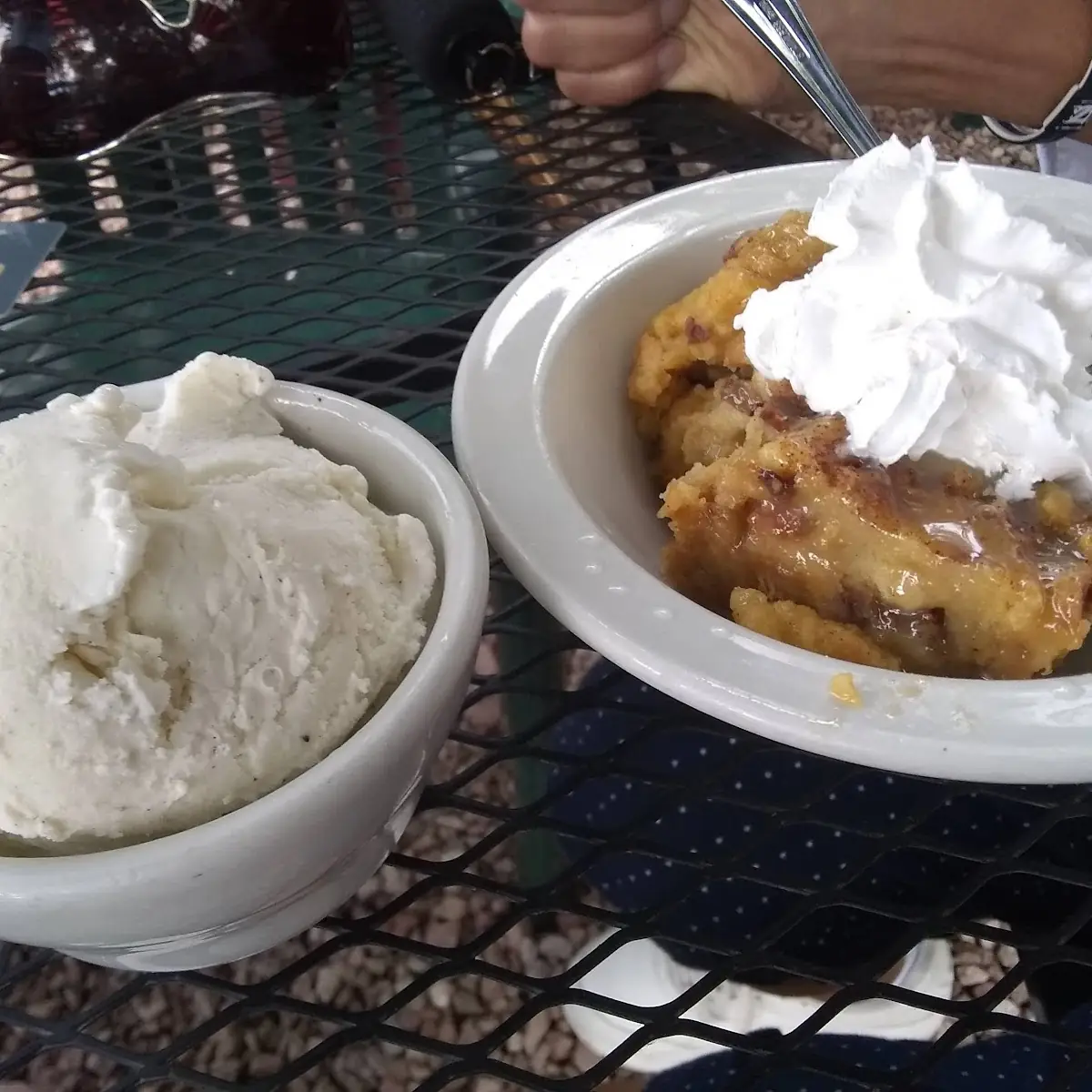 Bread Pudding and Vanilla Ice Cream