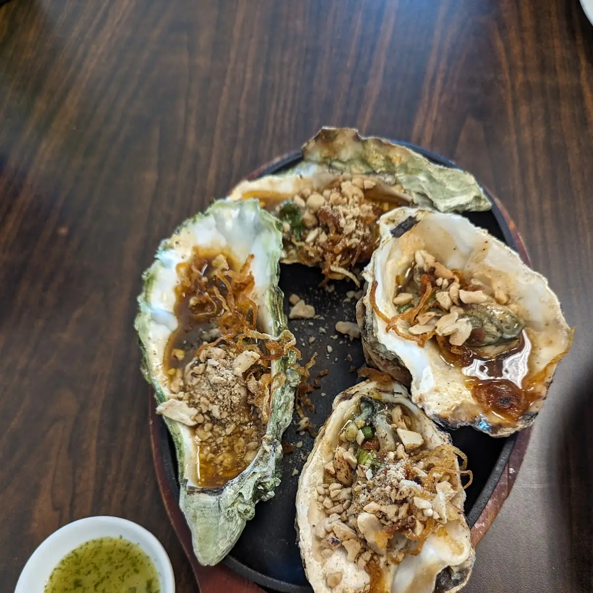 Grilled Oysters with Peanuts