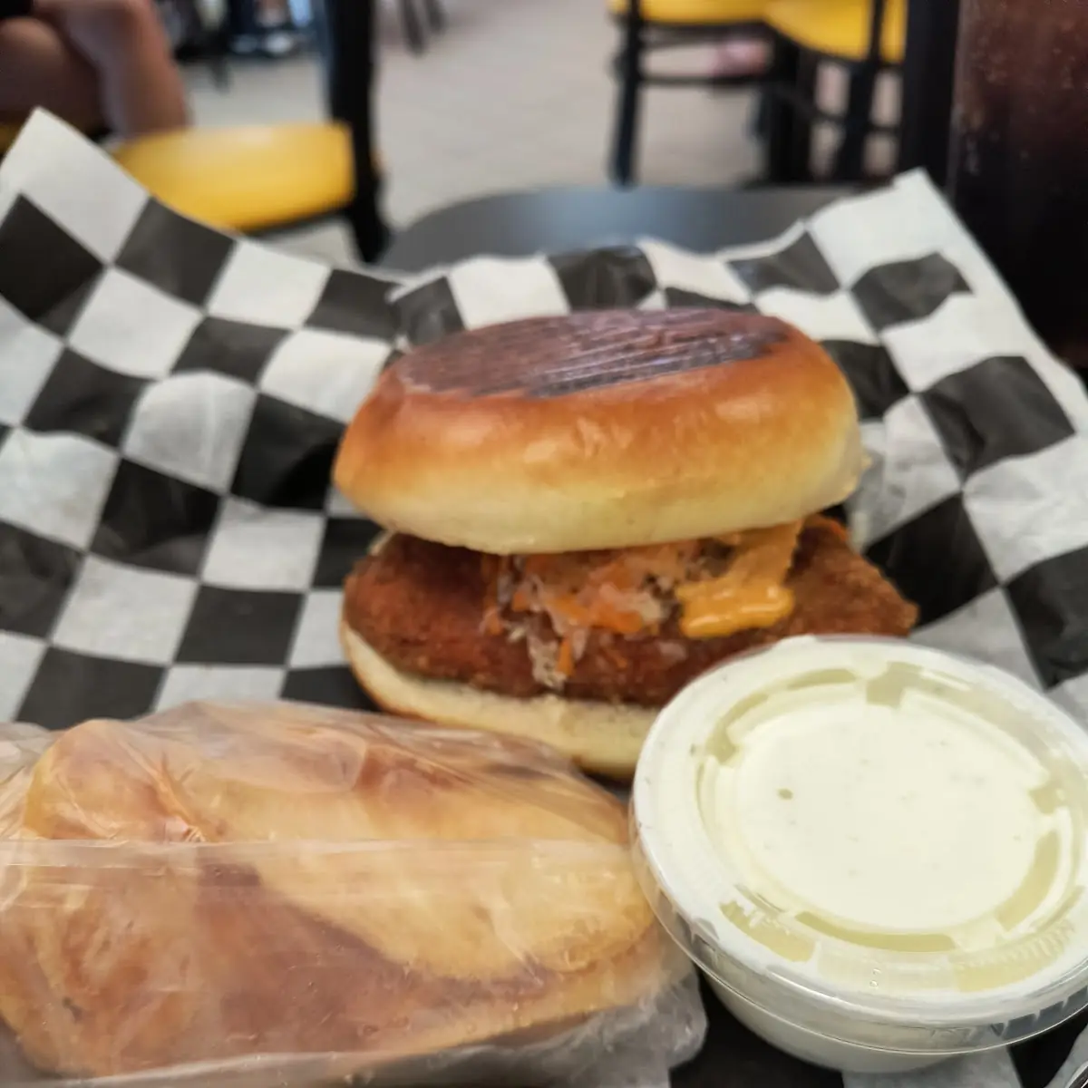 Fried Chicken Sandwich with Homemade Potato Chips