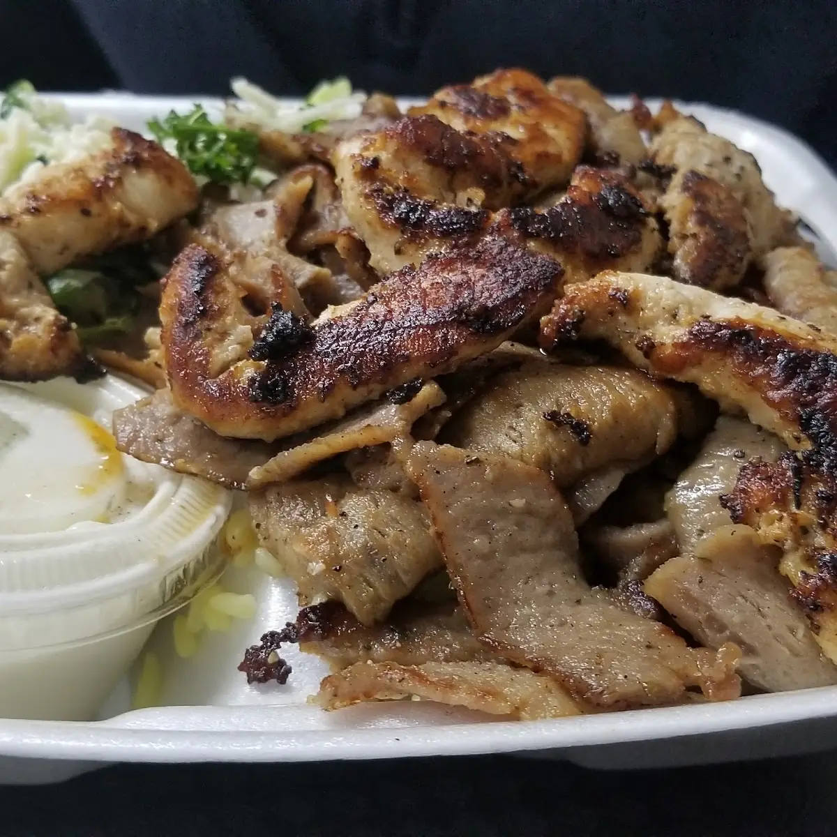 Grilled Chicken and Lamb Gyro