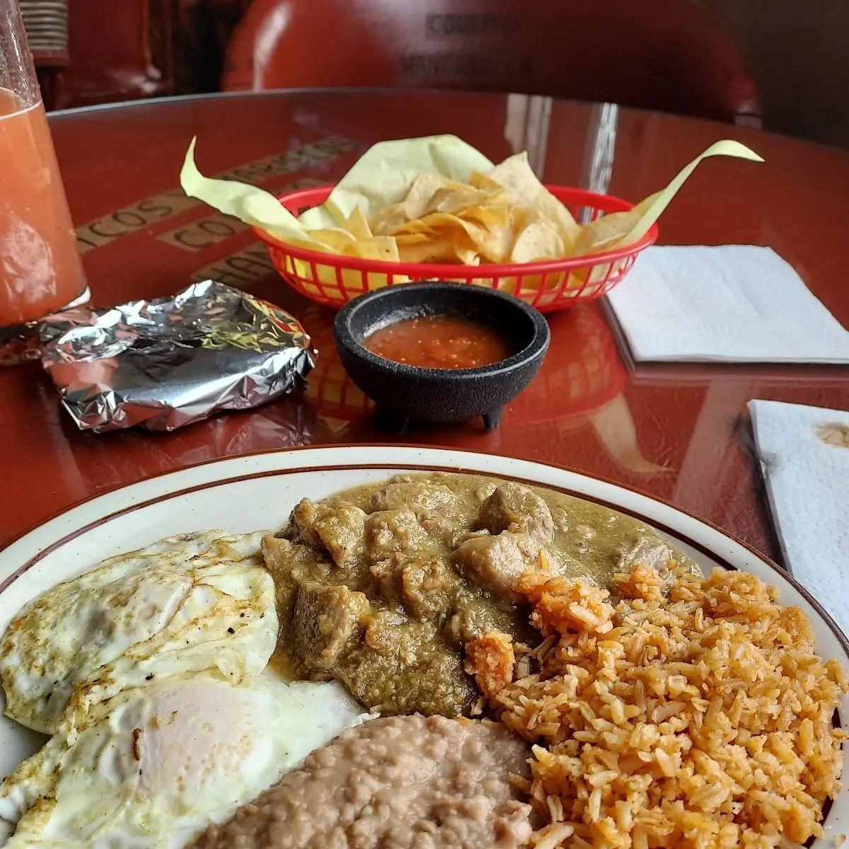 Eggs Chile Verde Plate