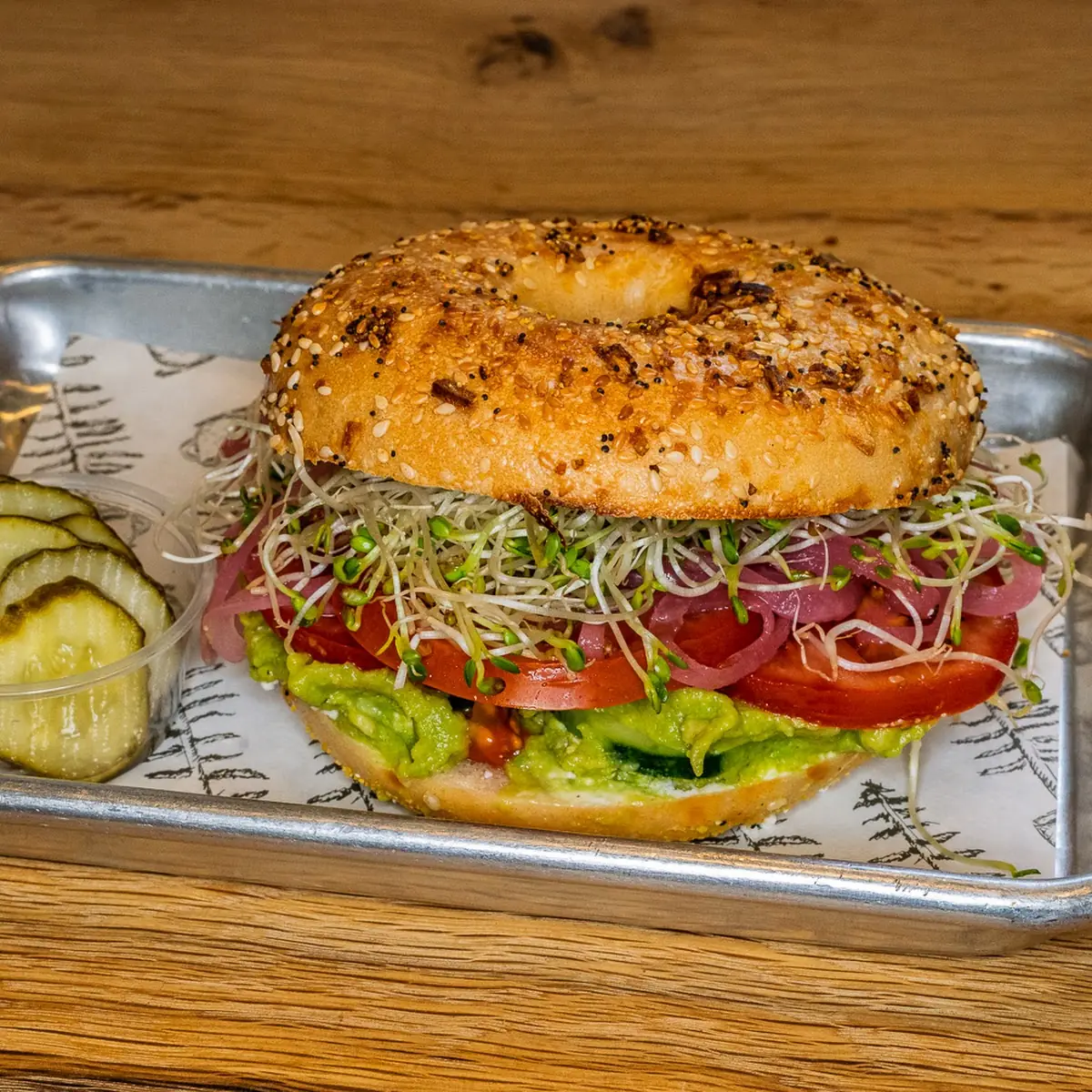 Veggie Bagel Stack
