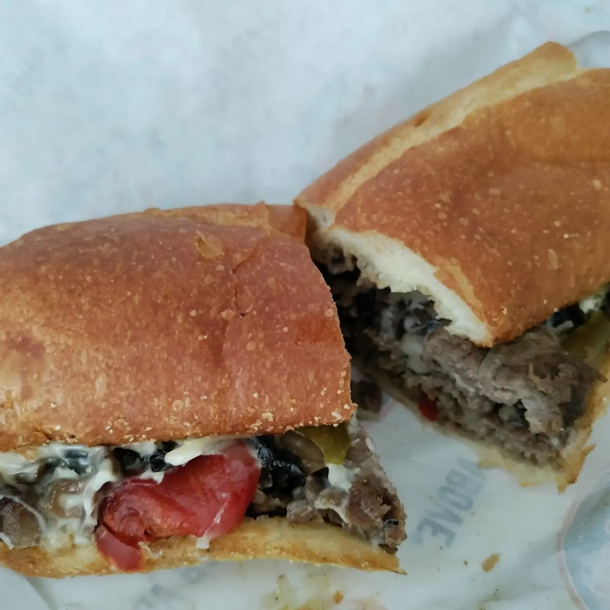 Roast Beef and Cheese Steak Sandwich