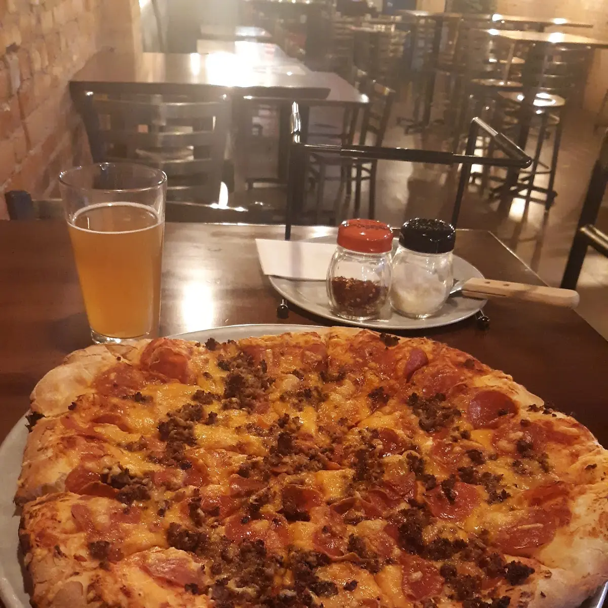 Ground Sausage & Pepperoni with Cheddar Cheese