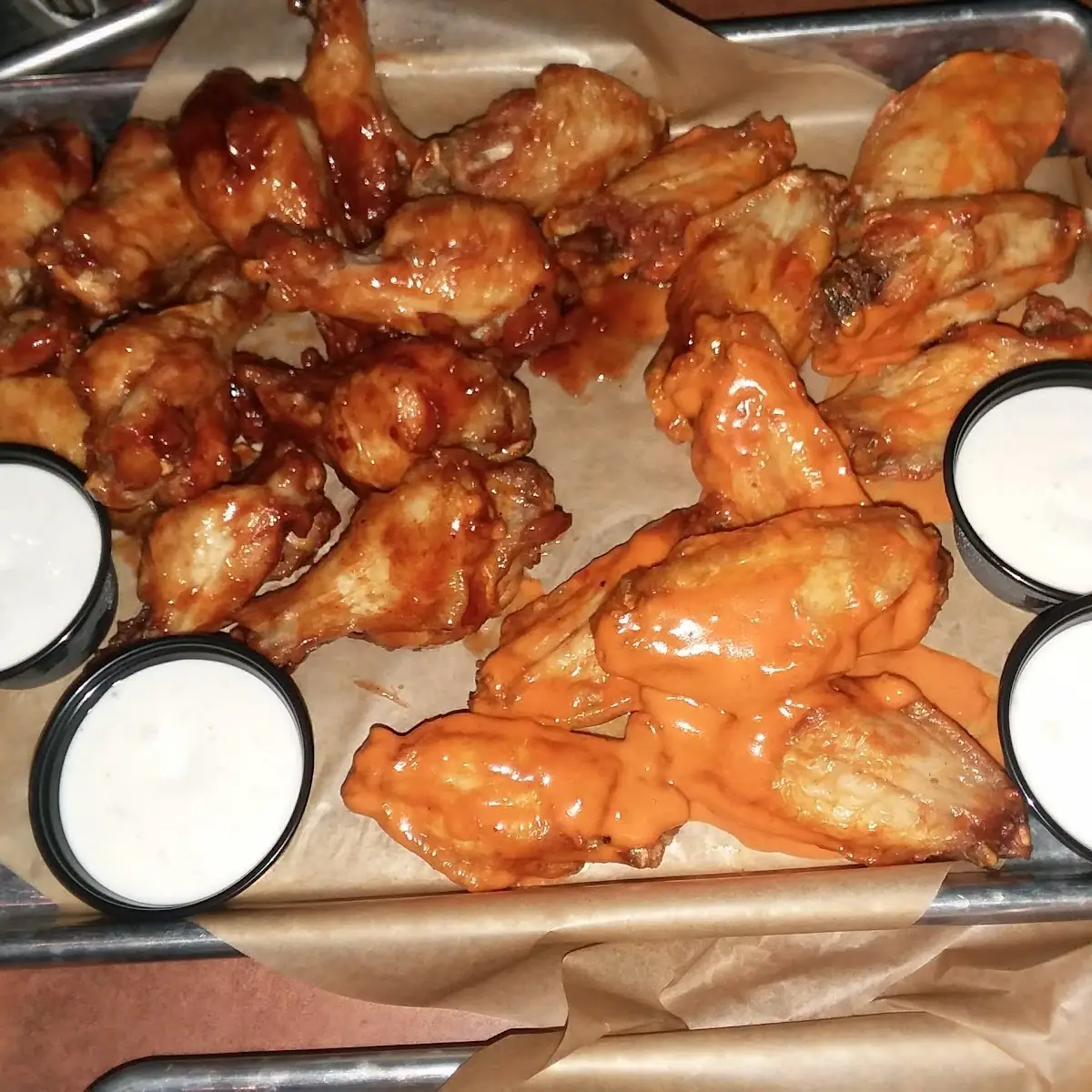 Honey BBQ Wings and Mild Wings
