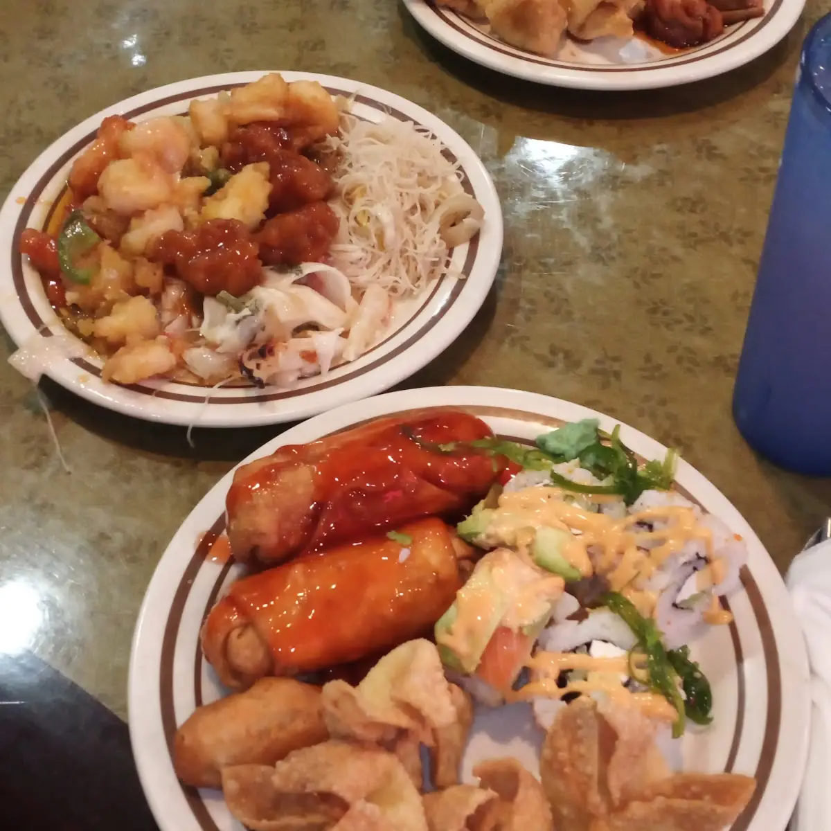 Sushi Crab Rangoon Egg Rolls Pot Stickers Etc