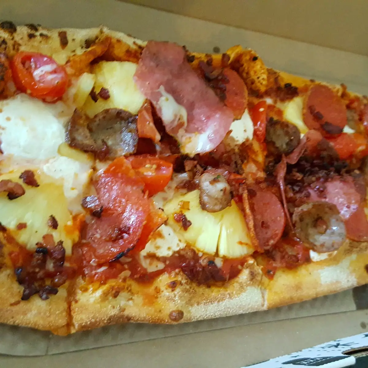 Pineapple and Meat Pizza