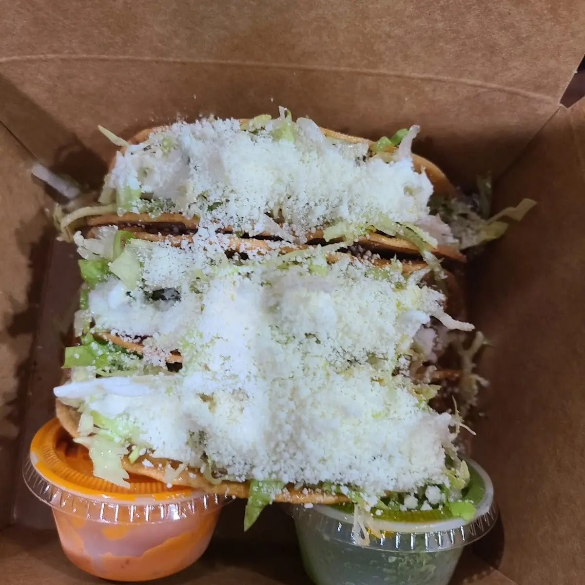1 order of 3 Hard shell tacos