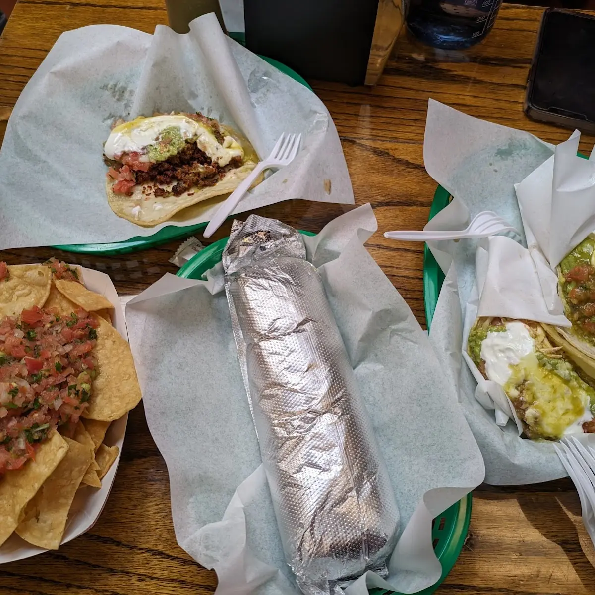 Burrito with Tortilla Chips Salsa