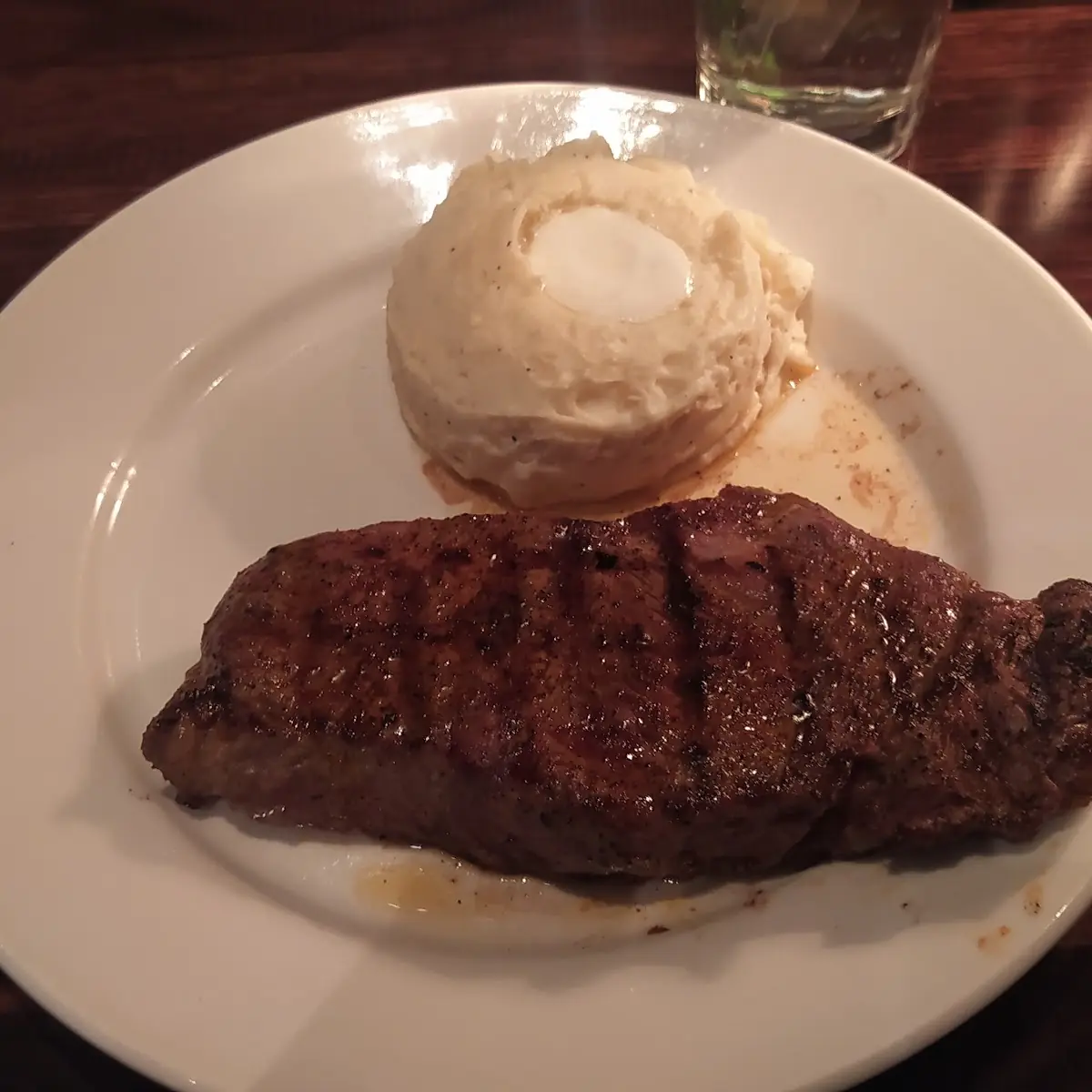 Grilled Steak with Mashed Potatoes