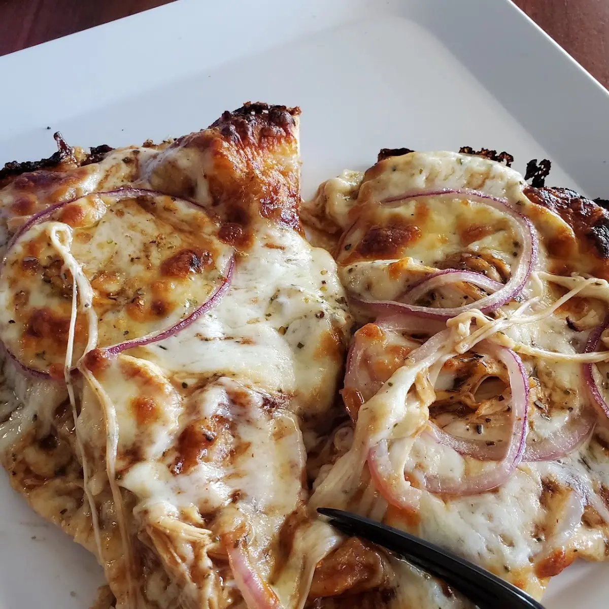 BBQ Chicken Pizza with Onions