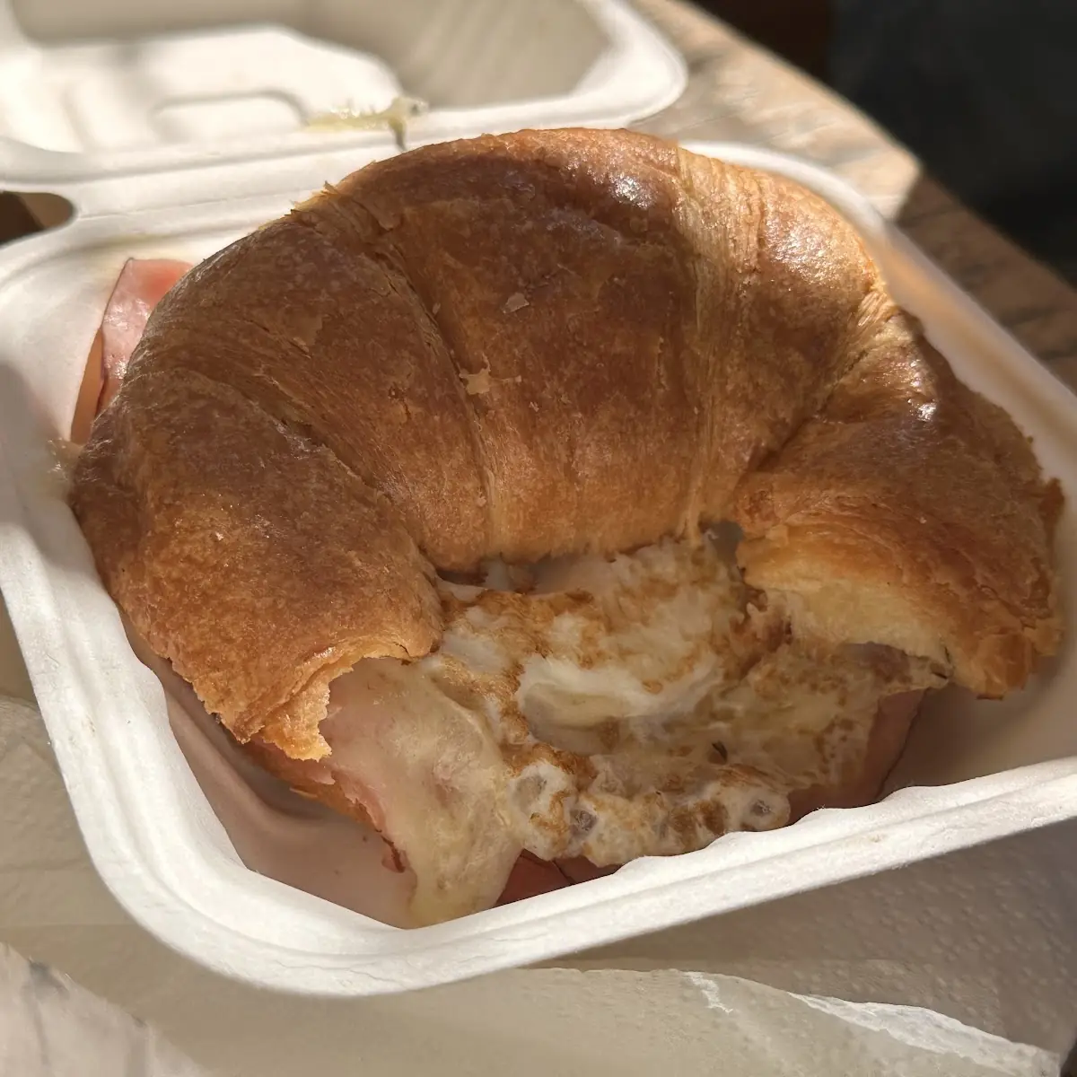 Croissant Sandwich with Ham