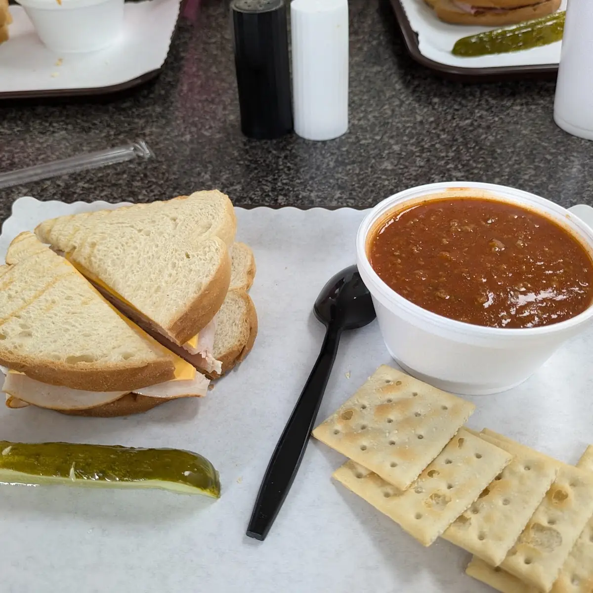 Chili and Turkey Sandwich