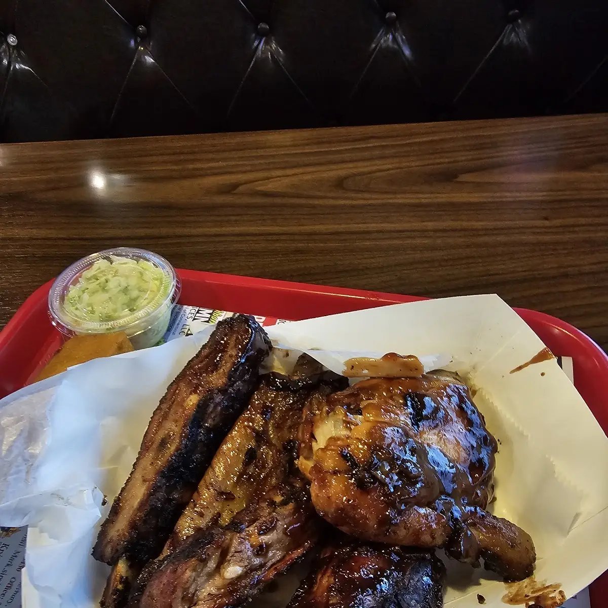 Half BBQ Chicken Half Baby Back Ribs
