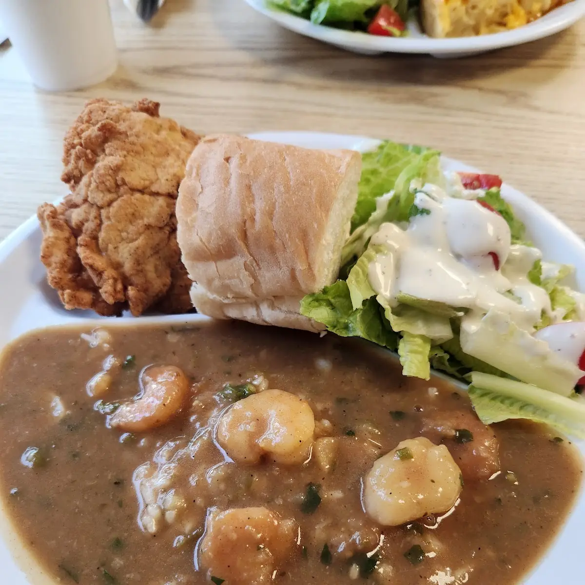 Shrimp Creole and Fried Fish