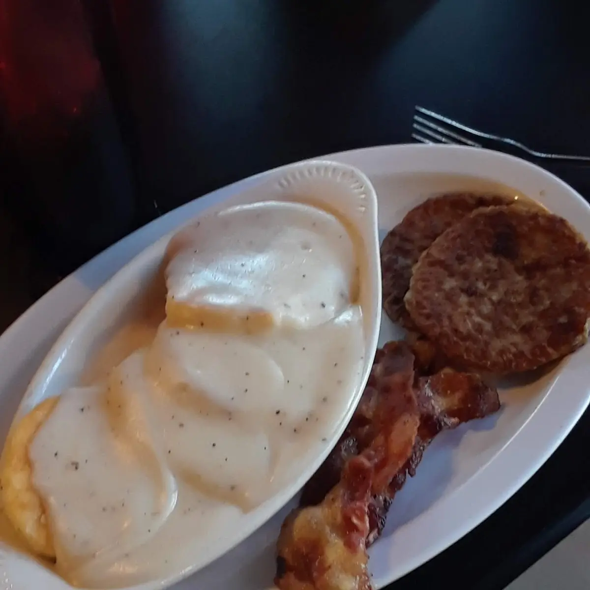 Biscuits Gravy Bacon and Sausage