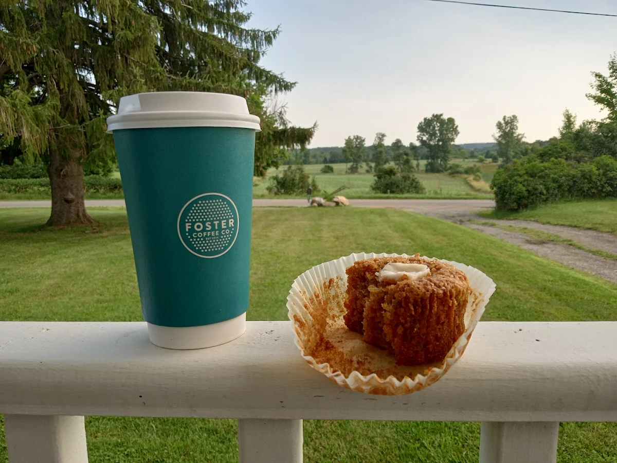 Pumpkin Muffin and Almond Latte