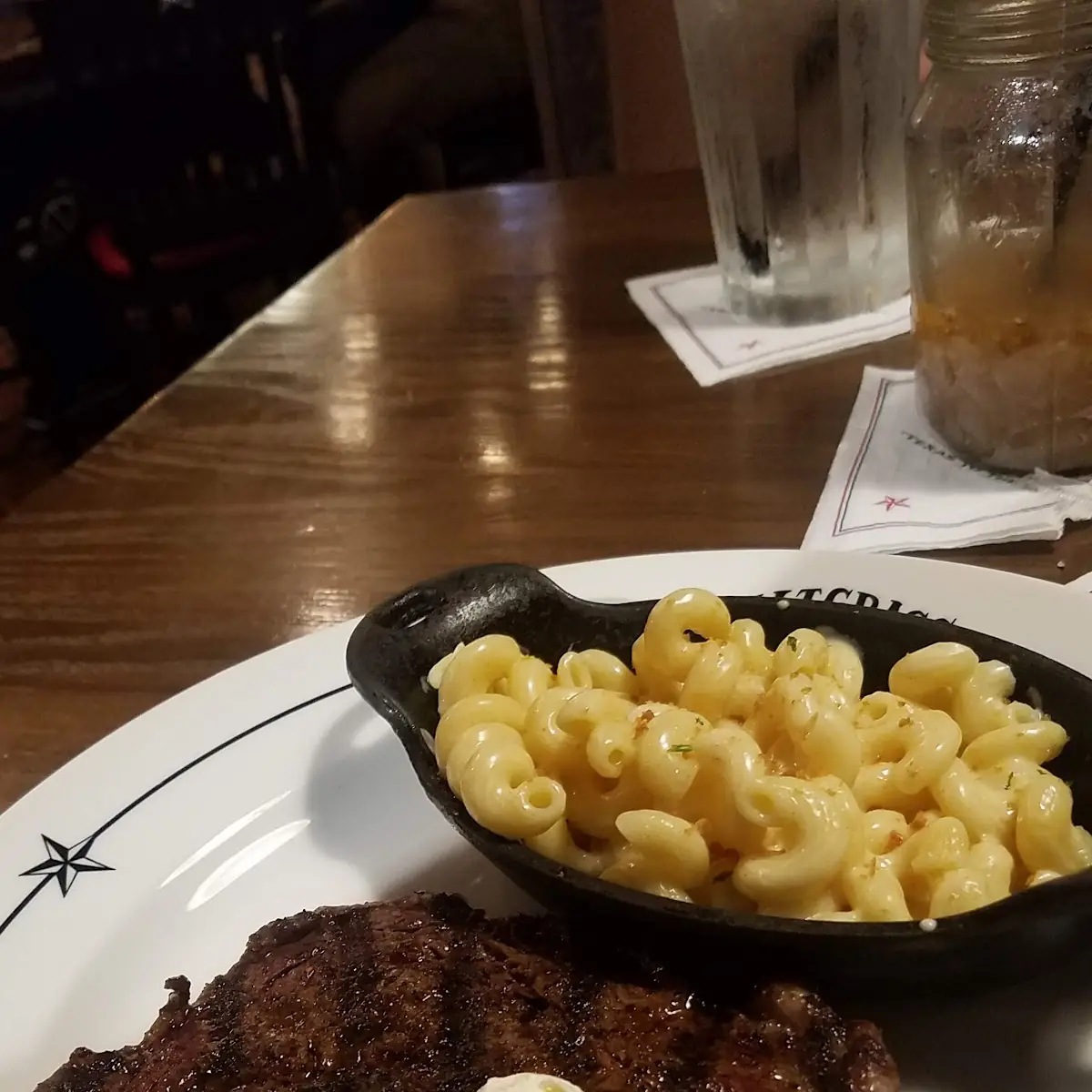 Rib Eye Steak and Mac and Cheese