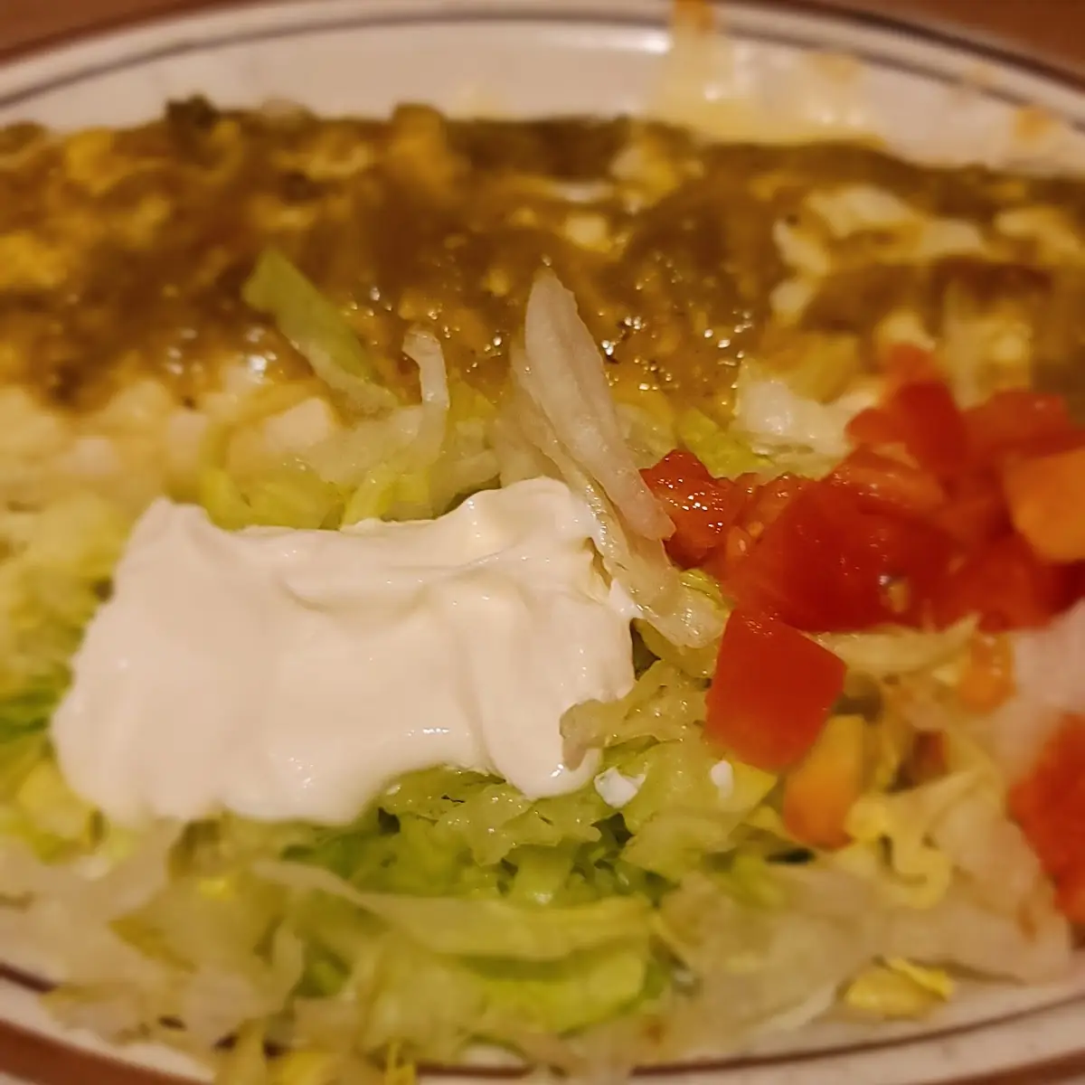 Chicken Burrito Grande with Green Sauce