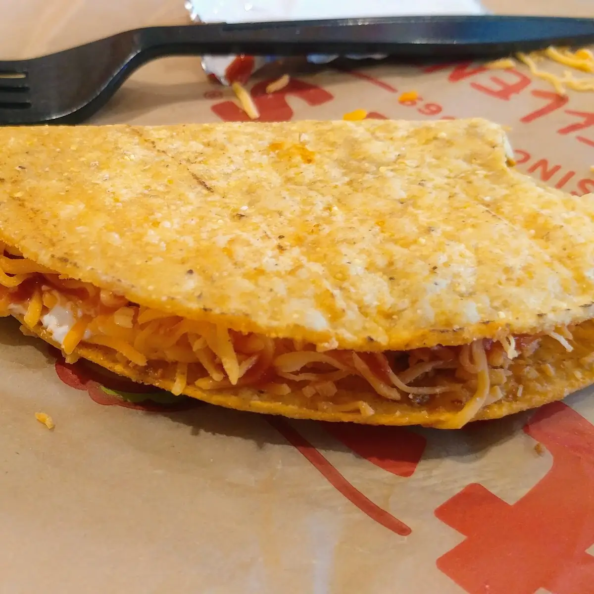 Crunchy Taco with Sour Cream