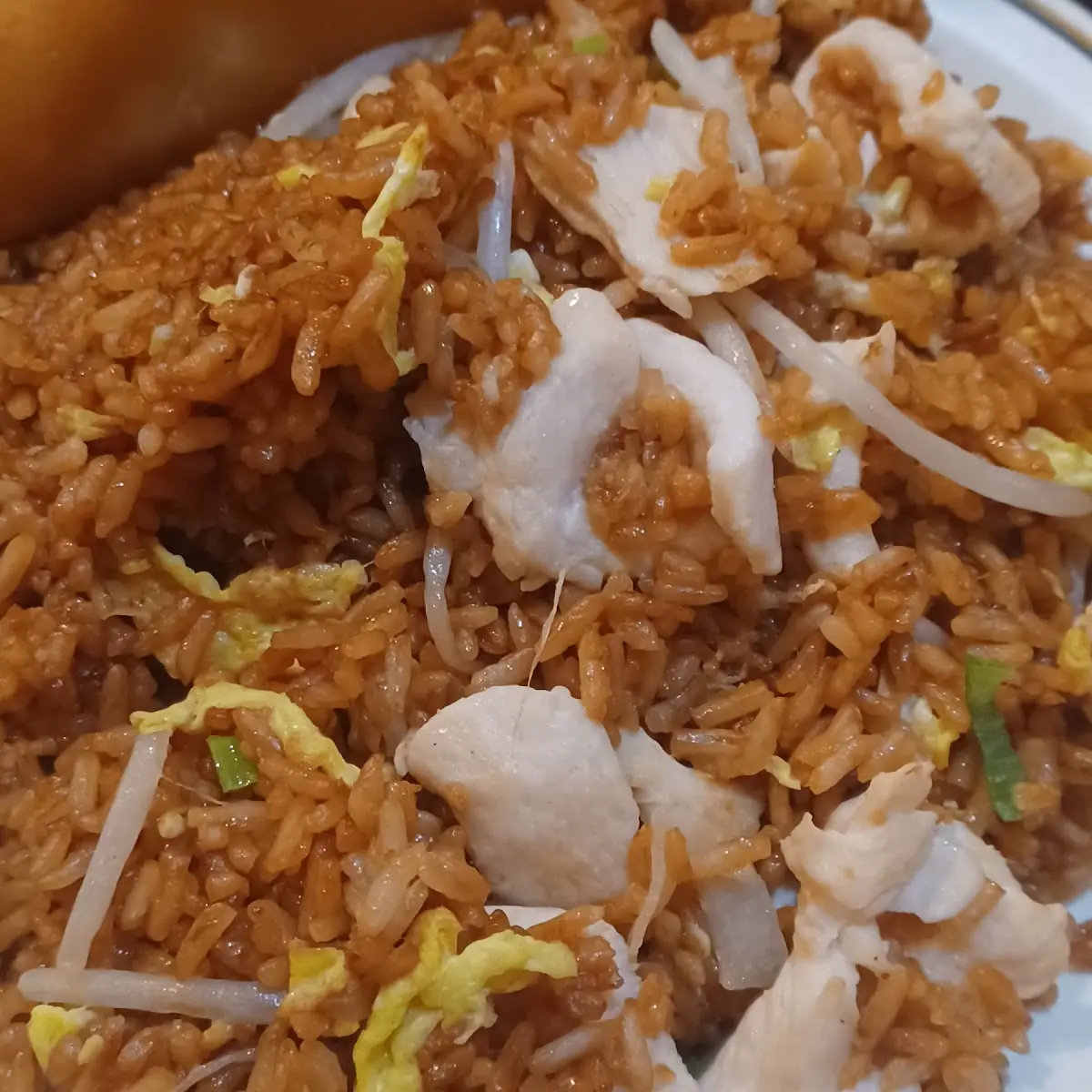 Chicken Fried Rice and Egg Roll