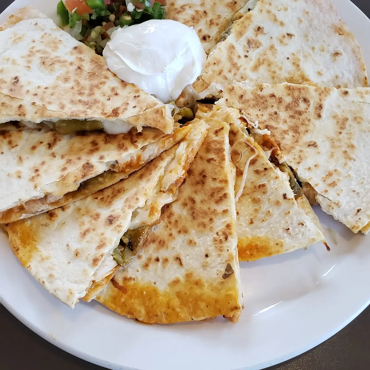 Spicy Chicken and Cheese Quesadilla