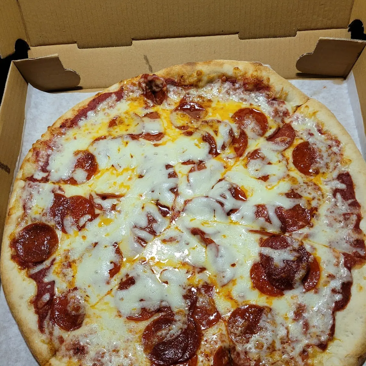 Medium Pepperoni Pizza with Extra Pepperoni and Extra Cheese