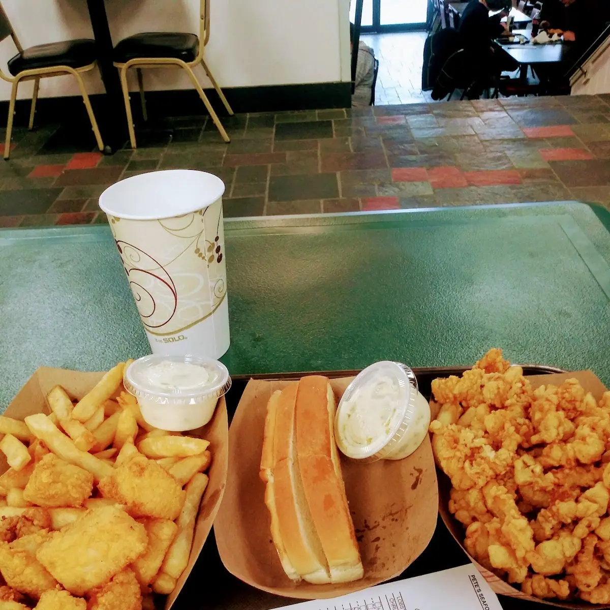 Fried Scallops and Fried Clams