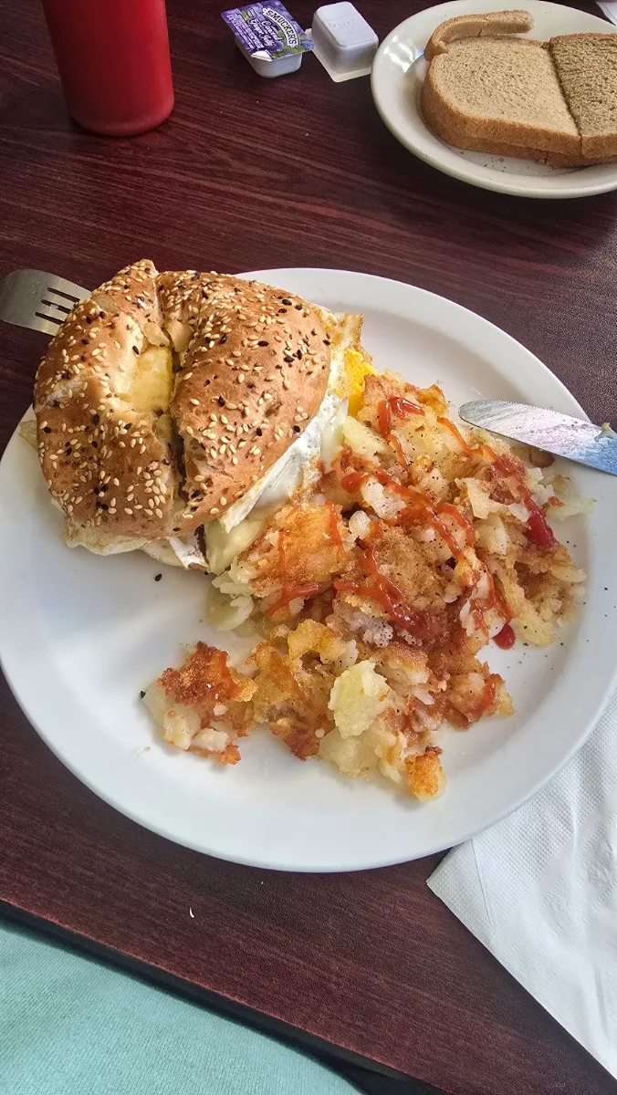 Bagel with Sausage and Egg