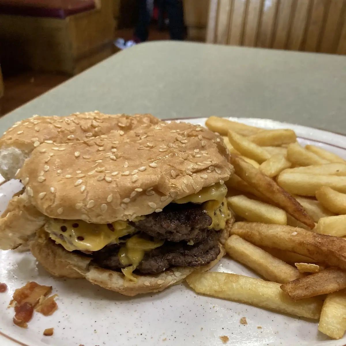 Bacon Double Cheeseburger with Fries