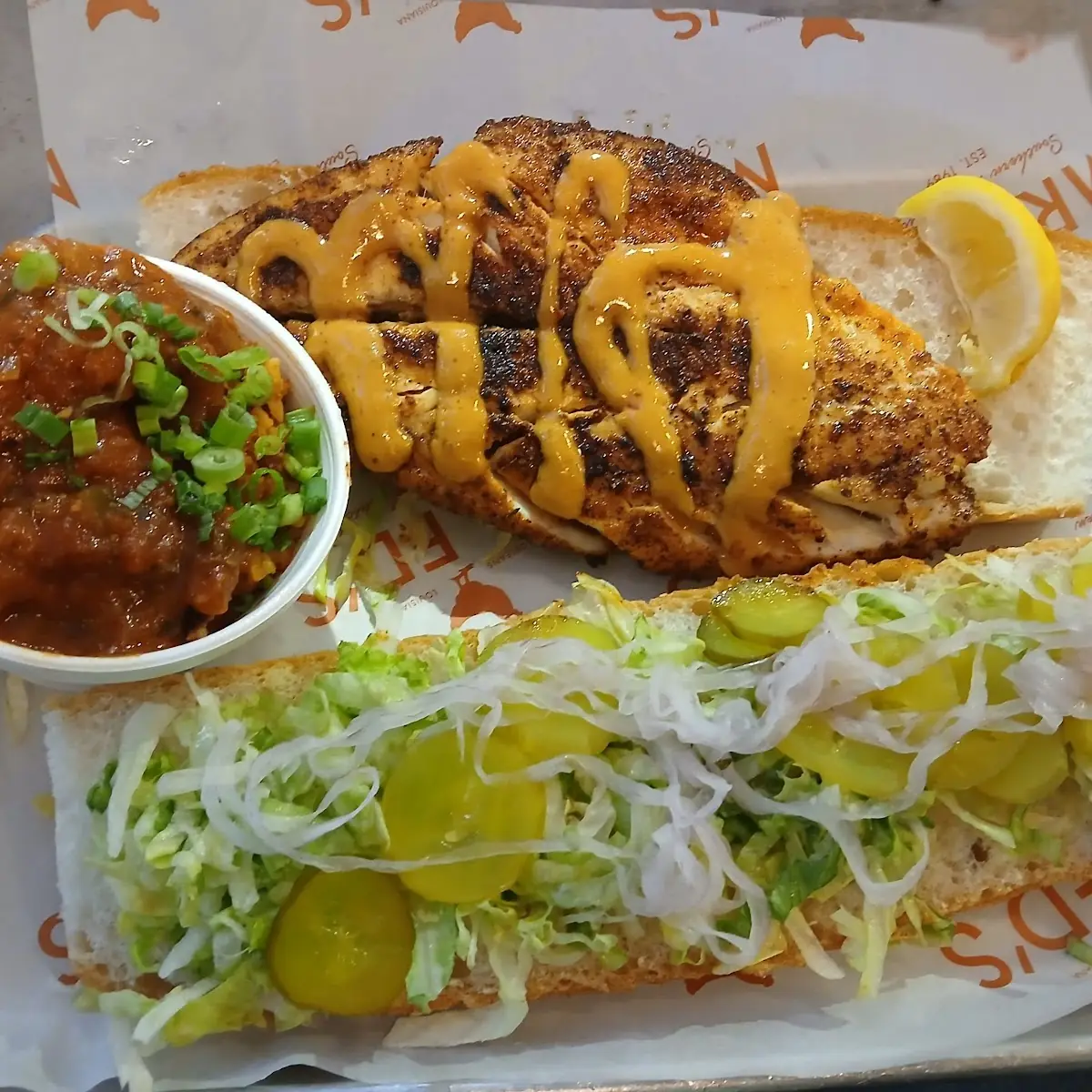 Blackened Chicken PO'Boy