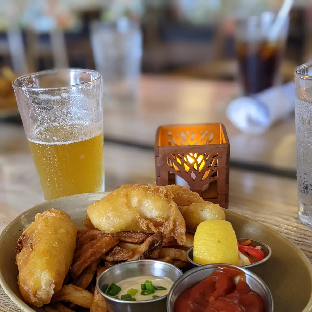 Golden Battered Fish and Chips