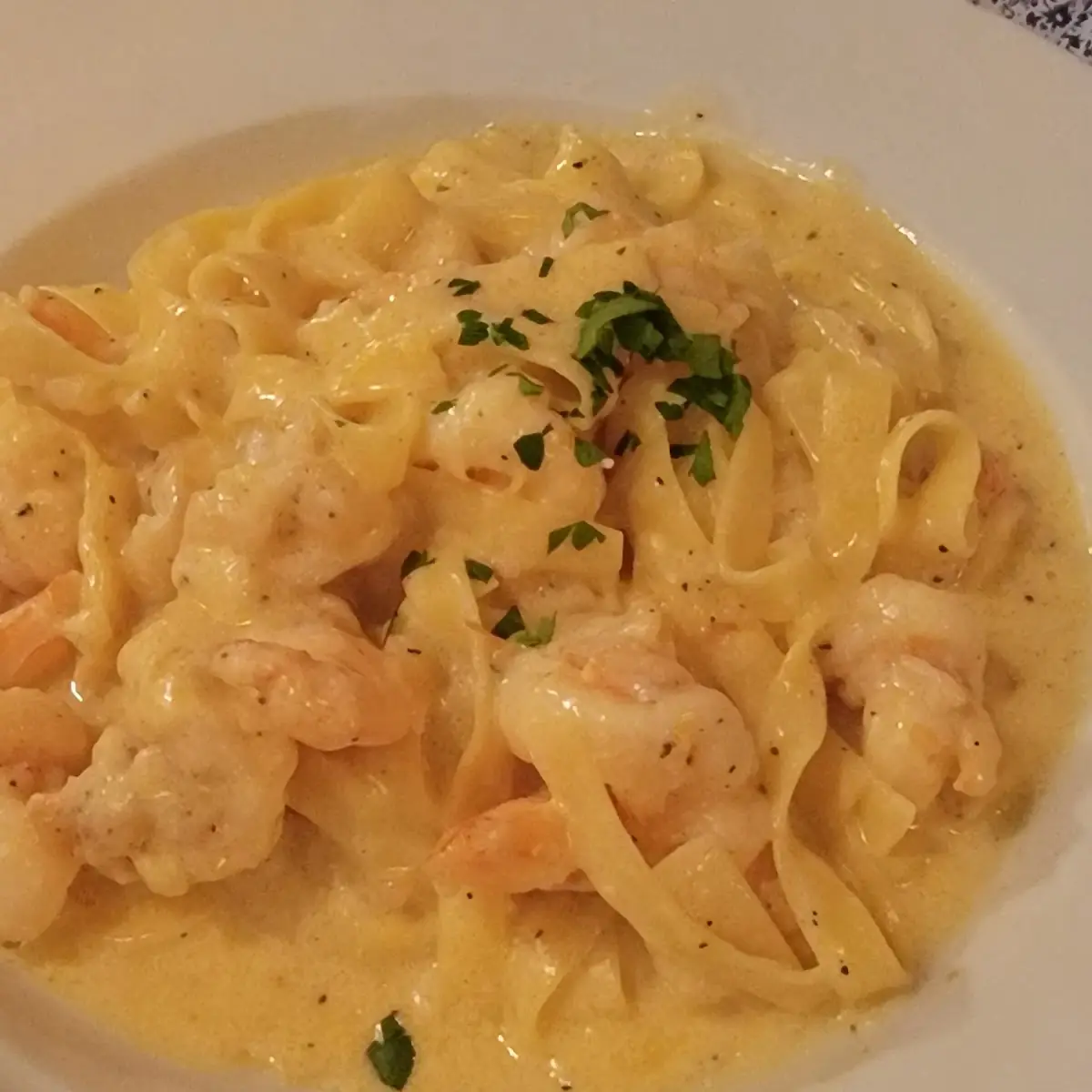 Fettuccine Alfredo with Shrimp