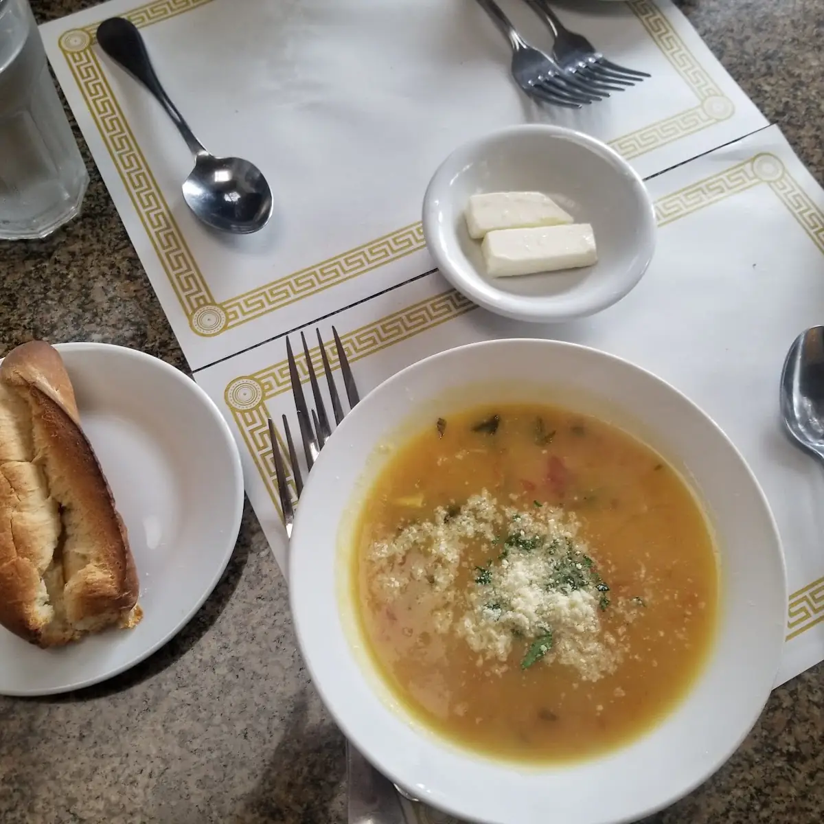 Soup and Small House Salad