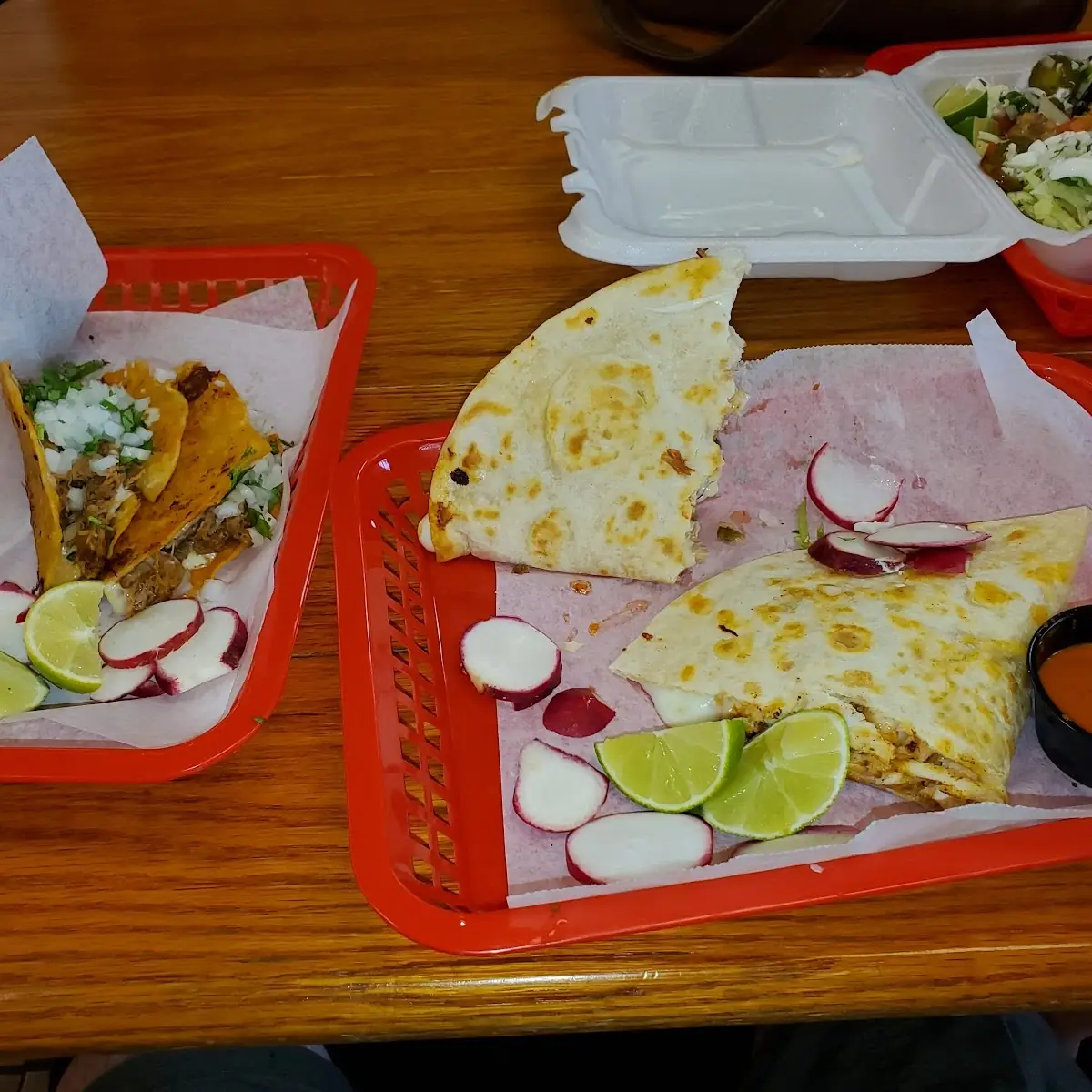 Quesadilla and Tacos