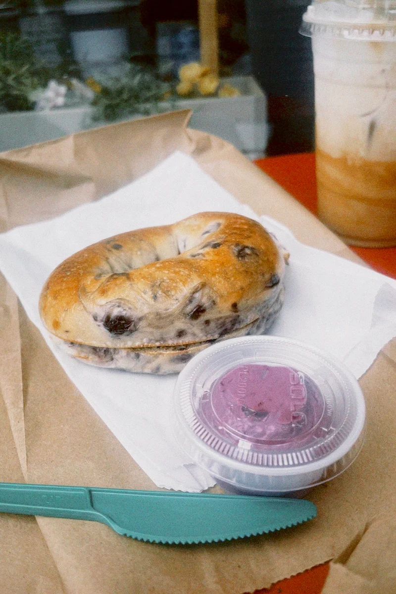 Blueberry Bagel with Blueberry Cream Cheese