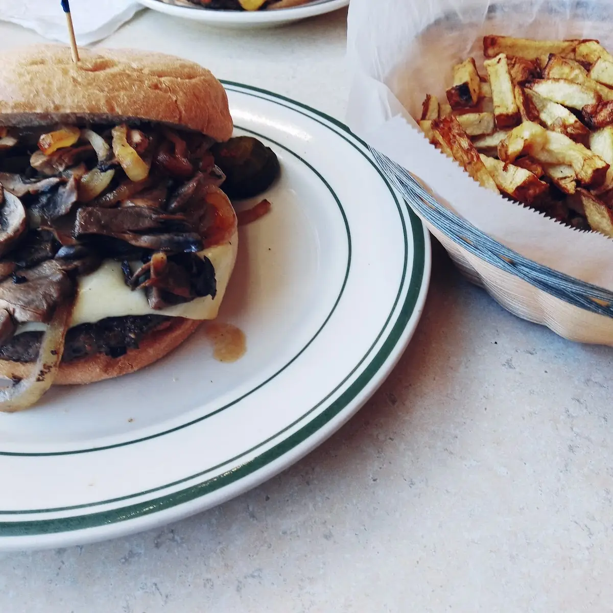 Mushroom Swiss Burger